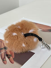 Okify Fendi Brown Mushroom Bag Charm - 3