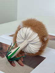 Okify Fendi Brown Mushroom Bag Charm - 2