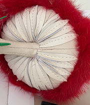 Okify Fendi Red Mushroom Bag Charm - 3