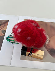 Okify Fendi Red Mushroom Bag Charm - 2