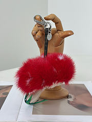 Okify Fendi Red Mushroom Bag Charm - 5