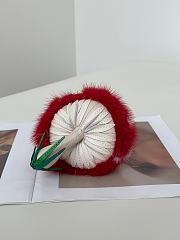 Okify Fendi Red Mushroom Bag Charm - 6