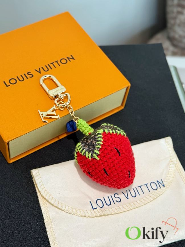Okify Louis Vuitton Strawberry Key Chain  - 1