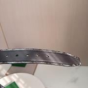 Okify Goyard Black Belt Vintage Silver Hardware 4cm - 6