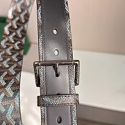 Okify Goyard Black Belt Vintage Silver Hardware 4cm - 2