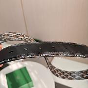 Okify Goyard Black Belt Silver Hardware 4cm - 6