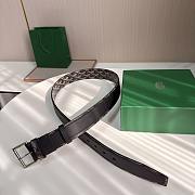 Okify Goyard Black Belt Silver Hardware 4cm - 5