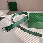 Okify Goyard Green Belt Silver Hardware 4cm - 4