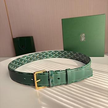 Okify Goyard Green Belt Gold Hardware 4cm