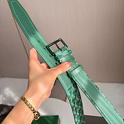 Okify Goyard Green Belt Black Hardware 4cm - 3