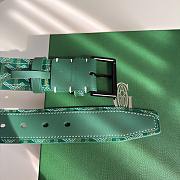 Okify Goyard Green Belt Black Hardware 4cm - 2