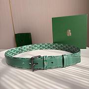 Okify Goyard Green Belt Black Hardware 4cm - 1