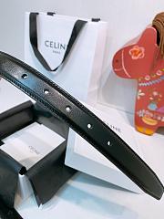 Okify Celine Black Leather Belt Gold Hardware 2.5cm  - 3