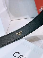 Okify Celine Black Suede Belt Gold Hardware 2.5cm  - 4