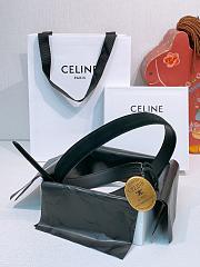 Okify Celine Black Suede Belt Gold Hardware 2.5cm  - 5