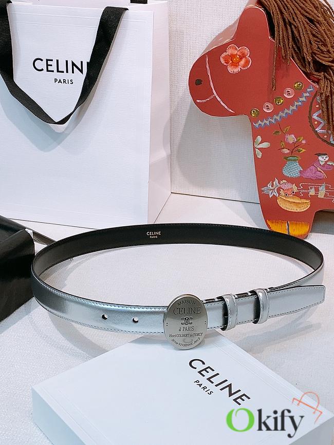 Okify Celine Silver Belt 2.5cm  - 1