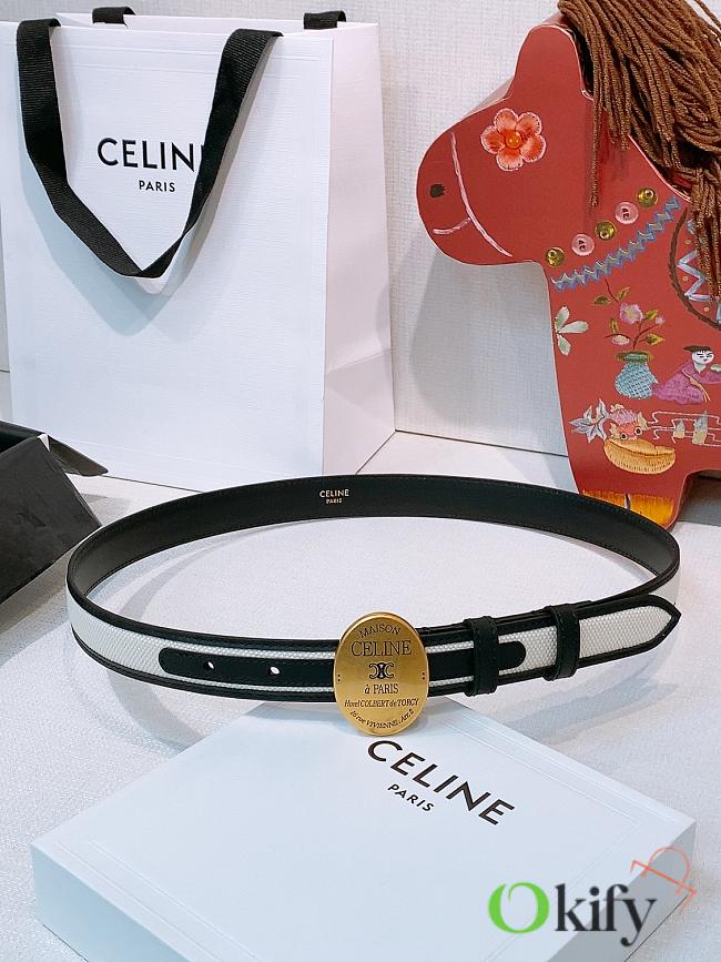 Okify Celine Black And White Belt 2.5cm  - 1