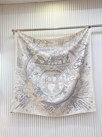 Okify Hermes Mulberry Silk Square Scarf 90x90cm 28404
