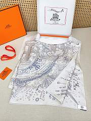 Okify Hermes Mulberry Silk Square Scarf 90x90cm 28404 - 2