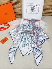 Okify Hermes Mulberry Silk Square Scarf 90x90cm 28405 - 3