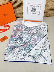 Okify Hermes Mulberry Silk Square Scarf 90x90cm 28405 - 2