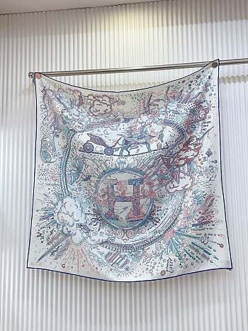 Okify Hermes Mulberry Silk Square Scarf 90x90cm 28405
