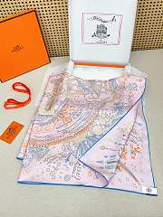 Okify Hermes Mulberry Silk Square Scarf 90x90cm 28406 - 5