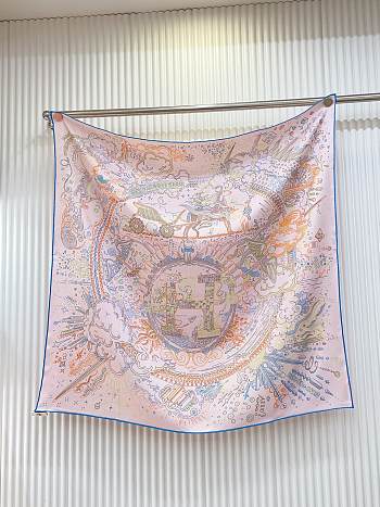 Okify Hermes Mulberry Silk Square Scarf 90x90cm 28406