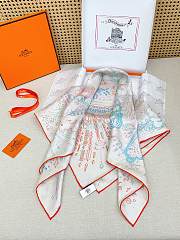 Okify Hermes Mulberry Silk Square Scarf 90x90cm 28407 - 4