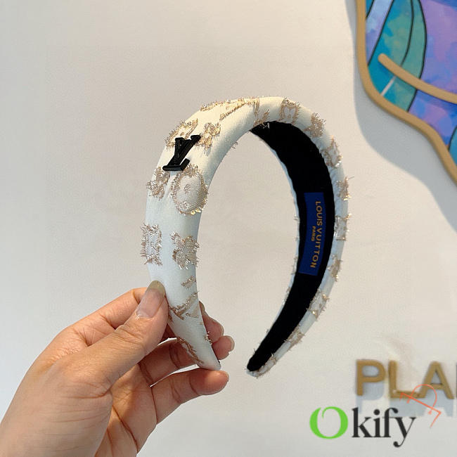 Okify Louis Vuitton White Headband  - 1