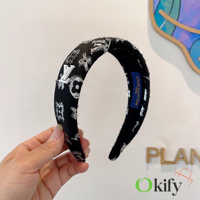 Okify Louis Vuitton Black Headband  - 1