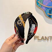 Okify Hermes Black Silk Headband  - 1