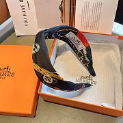 Okify Hermes Black Silk Headband  - 5
