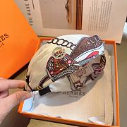 Okify Hermes White Silk Headband  - 6