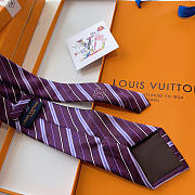 Okify Louis Vuitton Purple Silk Tie  - 6