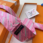 Okify Louis Vuitton Pink Silk Tie  - 5