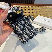 Okify Dior Black Card Holder Phone Case Crossbody Strap 28439 - 4