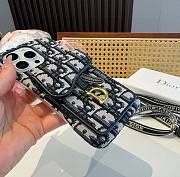 Okify Dior Black Card Holder Phone Case Crossbody Strap 28439 - 3