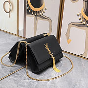 Okify YSL Monogram Kate Bag Black With Gold Tassel 24x14x4.5cm - 4