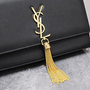 Okify YSL Monogram Kate Bag Black With Gold Tassel 24x14x4.5cm - 2