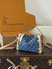 Okify Louis Vuitton Side Trunk MM Bag Denim M27450 23x16x8cm - 2