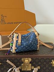 Okify Louis Vuitton Side Trunk MM Bag Denim M27450 23x16x8cm - 1
