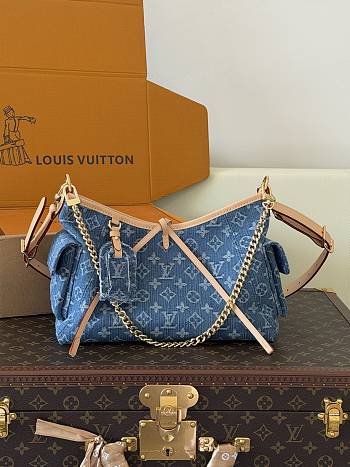 Okify Louis Vuitton CarryAll Bag Denim M28287 33.5x23x15cm