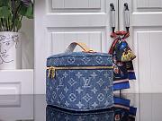 Okify Louis Vuitton Nice Mini Vanity Bag Denim M27946 20x13.5x12cm - 3