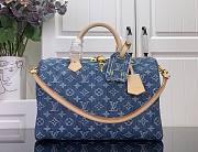 Okify Louis Vuitton Speedy Soft 30 Bag Denim M14430 30x21x17cm - 1