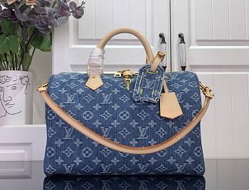 Okify Louis Vuitton Speedy Soft 30 Bag Denim M14430 30x21x17cm