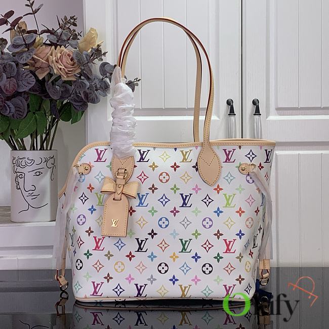 Okify Louis Vuitton x TM Neverwoof Bag White M27839 31x28x14cm  - 1