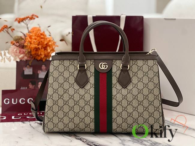 Okify Gucci Ophidia Medium Tote Bag 33.5x25x14cm - 1