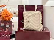 Okify Gucci Marmont Slim Bucket Bag White 17x16x6.5cm - 6