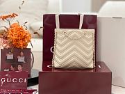 Okify Gucci Marmont Slim Bucket Bag White 17x16x6.5cm - 3